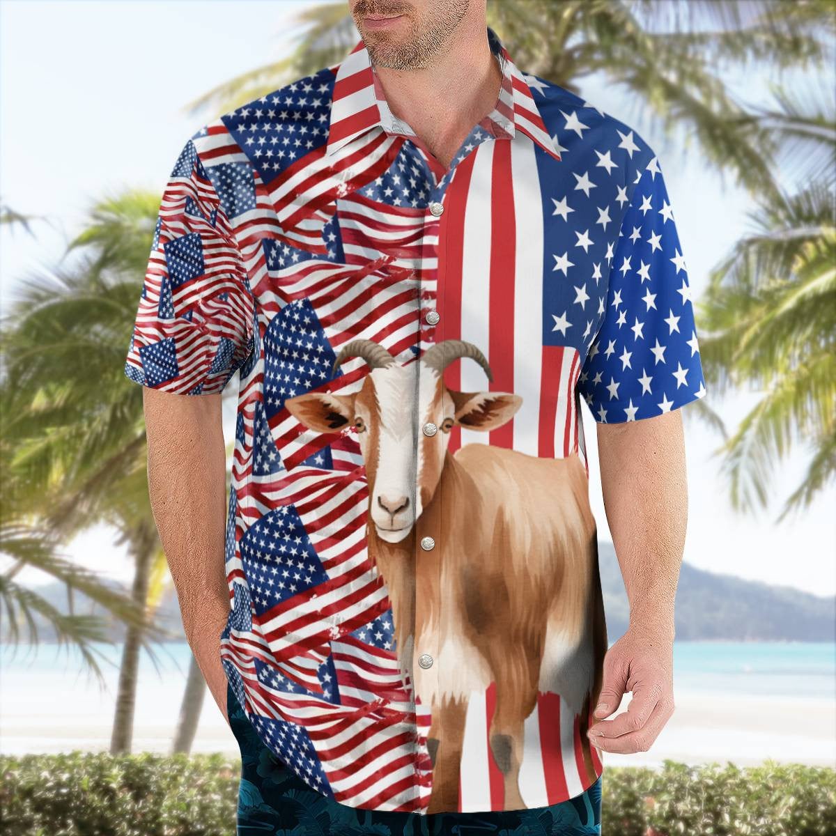 Goat Hawaiian Shirt Unisex Streetwear Cool Gifts For Goat Lovers