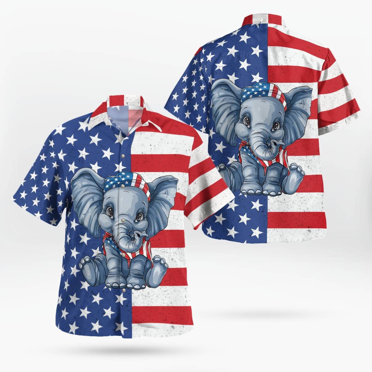 Elephant Hawaiian Shirt Unisex Streetwear Unique Gifts For Him