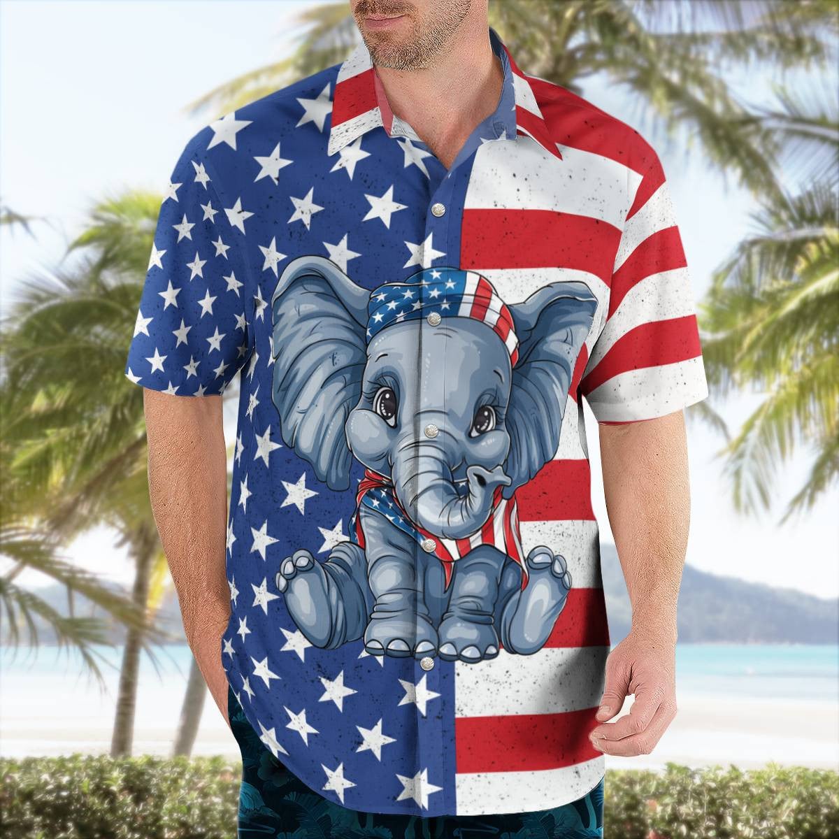 Elephant Hawaiian Shirt Unisex Streetwear Unique Gifts For Him