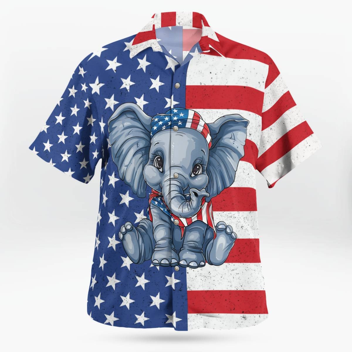 Elephant Hawaiian Shirt Unisex Streetwear Unique Gifts For Him