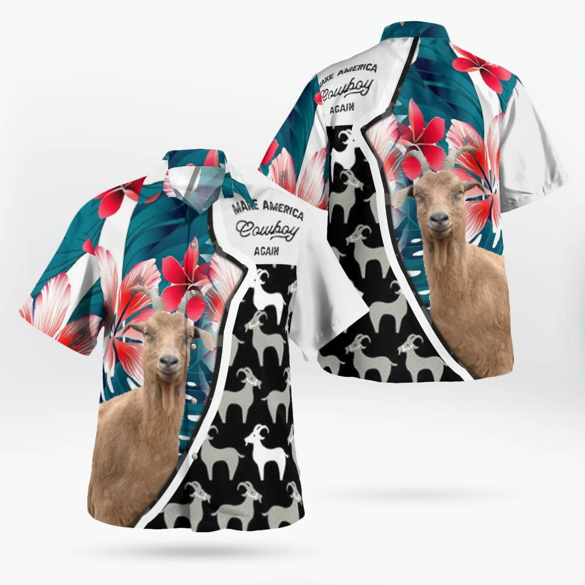 Goat Hawaiian Shirt Unisex Streetwear Unique Gifts For Coworkers