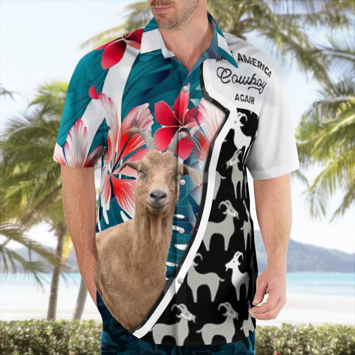 Goat Hawaiian Shirt Unisex Streetwear Unique Gifts For Coworkers