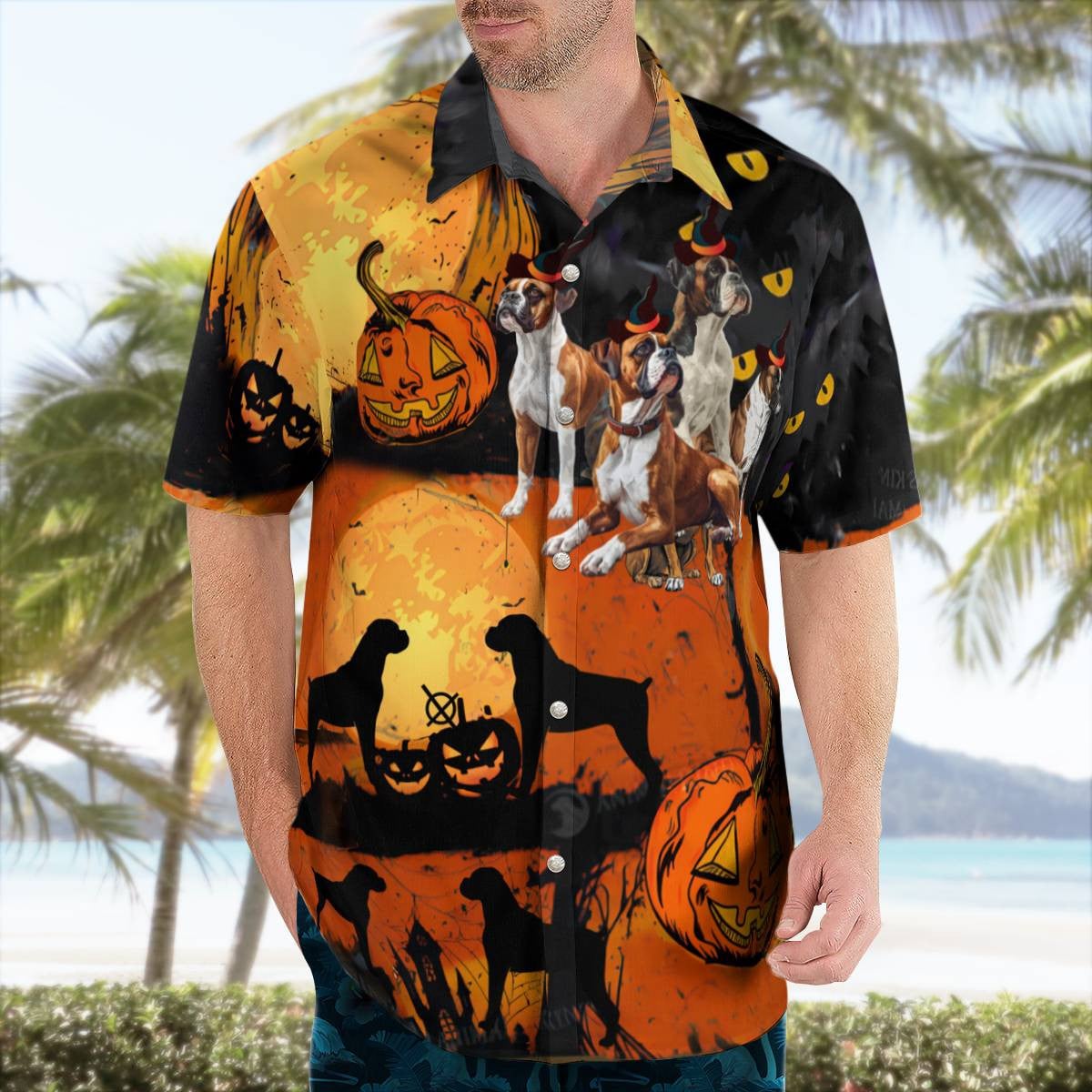 Boxer Halloween Hawaiian Shirt Unique Birthday Gifts Ideas For Animal Lovers