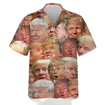 Trump 2024 Hawaiian Shirt Funny Donald Trump Presidential Campaign Button Up Shirt MAGA Merch