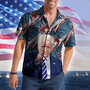 Take Back The House 2024 Trump 2024 Hawaiian Shirt Trump For President Patriot Button Up Shirt