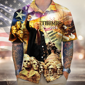 Trump 2024 Make America Great Again Hawaiian Shirt President 47th Donald Trump Shirt