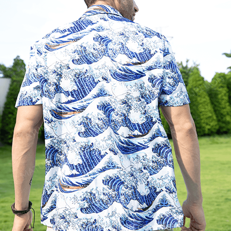 Great Wave off Kanagawa Hawaiian Shirt Funny Quote Shirt – Humorous T-Shirt for Men