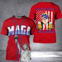 Trump 2024 MAGA Hawaiian Shirt Happy 4th Of July Let's Go Brandon Apparel For Trump Lovers