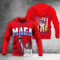 Trump 2024 MAGA Hawaiian Shirt Happy 4th Of July Let's Go Brandon Apparel For Trump Lovers
