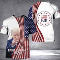 Trump 2024 Take America Back Hawaiian Shirt FJB Let's Go Brandon USA Flag MAGA Merch