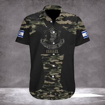 IDF Hawaiian Shirt Stand With You Israel Shirt Israel Defense Forces Camo Merch For Supporters