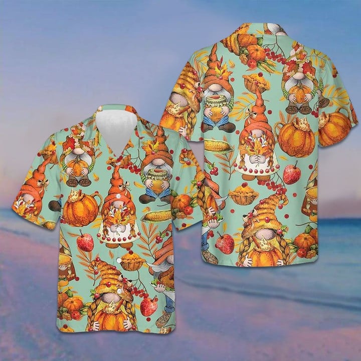 Farm Harvest Festival Gnomes Thanksgiving Hawaiian Shirt Thanksgiving 2024 Gift Ideas