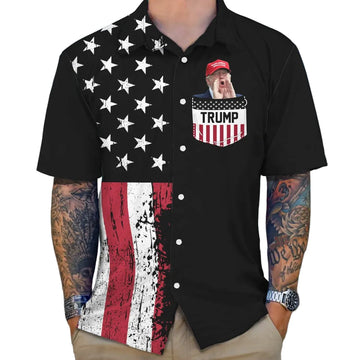 Trump 2024 Hawaiian Shirt Make America Great Again Donald Trump Button Up Shirt MAGA Merch