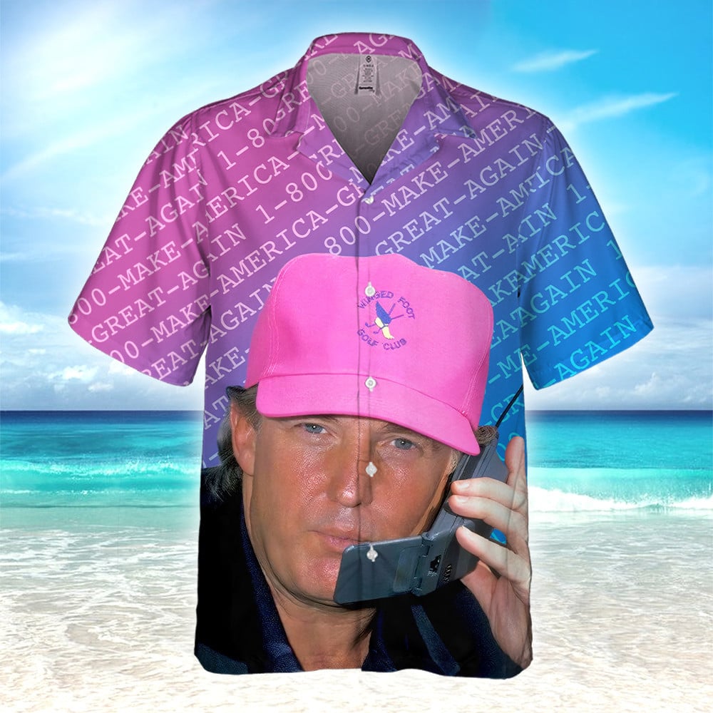Trump 2024 Make America Great Again Hawaiian Shirt MAGA President Donald Trump Button Up Shirt