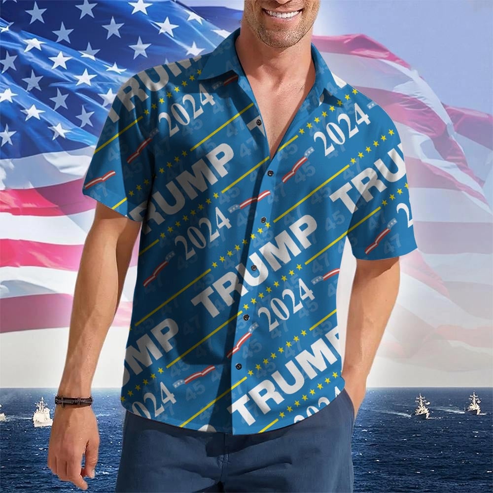 Trump 2024 Hawaiian Shirt Free Donald Trump Button Up Shirt For Mens Gifts For Republicans