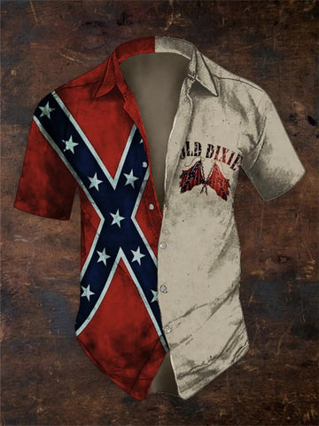 Southern Pride Old Dixie Hawaiian Shirt Southern Cross Shirt Gifts For Boyfriend