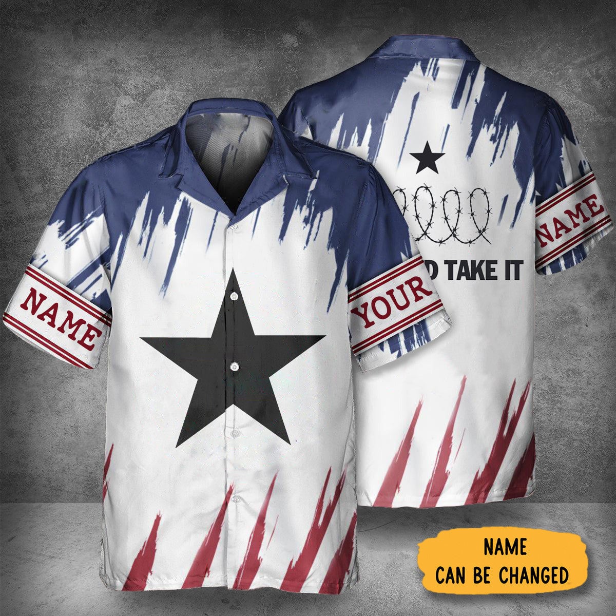 Personalized Come And Take It Razor Wire Hawaiian Shirt Texas Strong Button Up Shirt