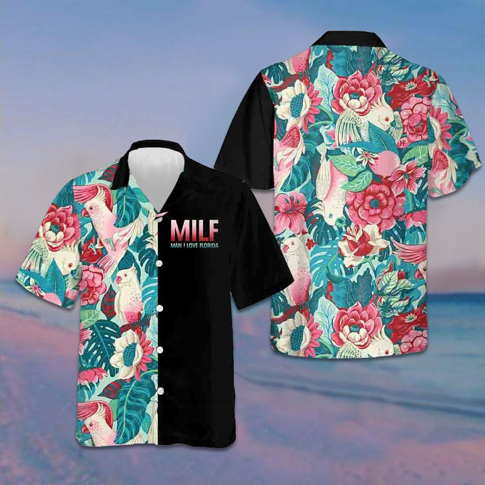 Man I Love Florida Hawaiian Shirt Mens Tropical Button Down Gift Ideas