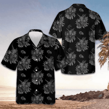 The Goat Skull Hawaiian Shirt Mens Beach Shirts Button Up Gifts For Husband