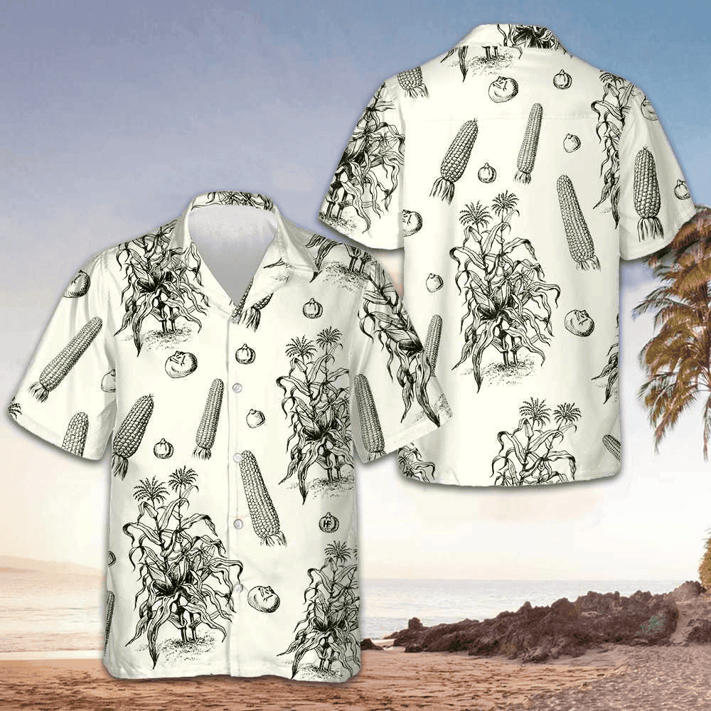 Corn Harvest Hawaiian Shirt Beach Short Sleeve Button Down Gifts For Husband