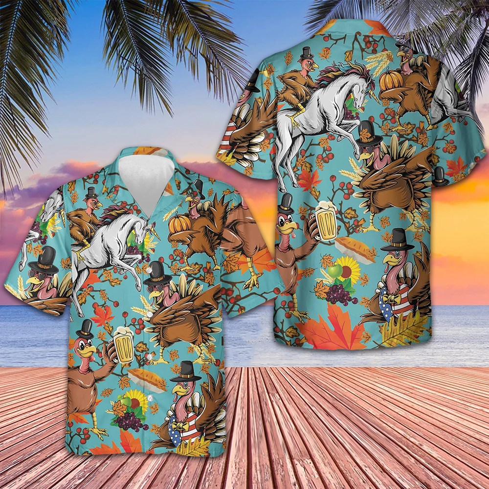 Turkey For Thanksgiving Hawaiian Shirt Cool Thanksgiving Shirt Gifts For Boyfriend