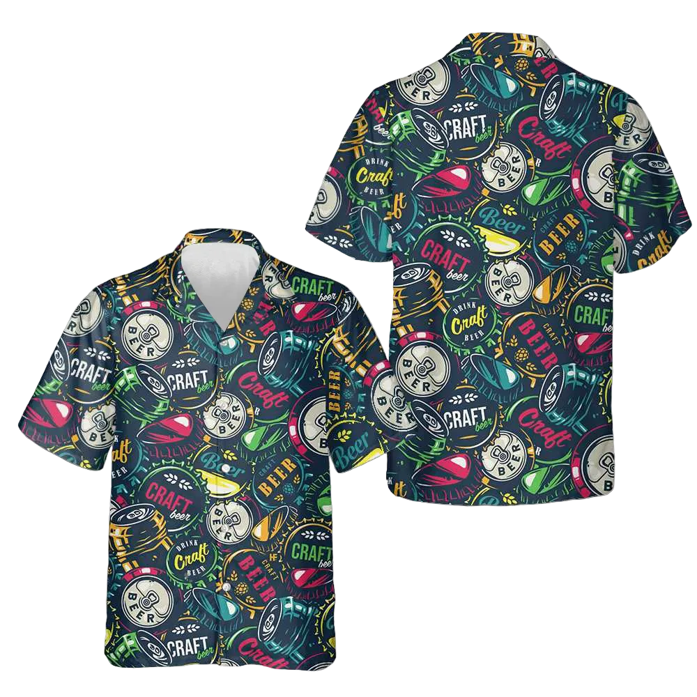 Drink Craft Beer Hawaiian Shirt Summer Button Up Shirts Best Gifts For Beer Lovers