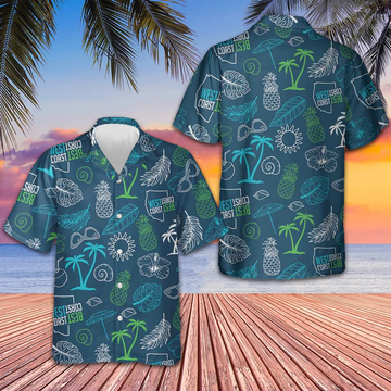 West Coast Best Coast Tropical Hawaiian Shirt Button Up Summer Shirts For Men Gift Ideas