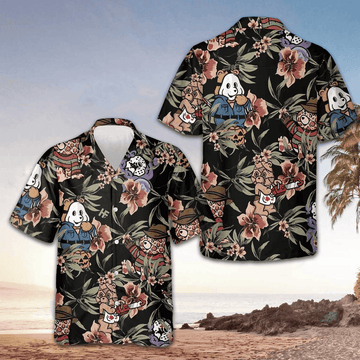 Horror Movie Characters Scare Dogs Hawaiian Shirt Funny Halloween Shirt Gifts For Him