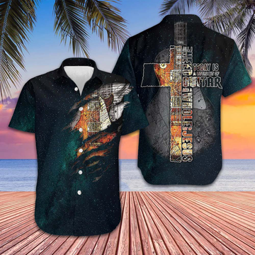 All I Need Today Is A Little Bit Of Guitar Hawaiian Shirt Guitar Lovers Button Up Shirt Men