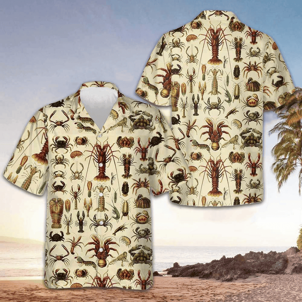 Lobster And Seafood Hawaiian Shirt Button Up Summer Shirts For Men Best Gifts