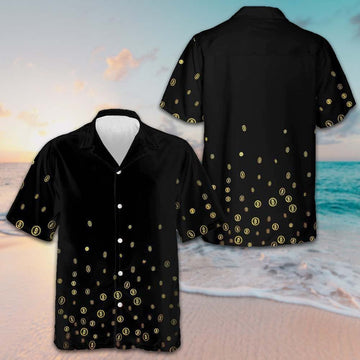 Bitcoin Crypto Mining Hawaiian Shirt Black Button Up Shirt Gifts For Boyfriend