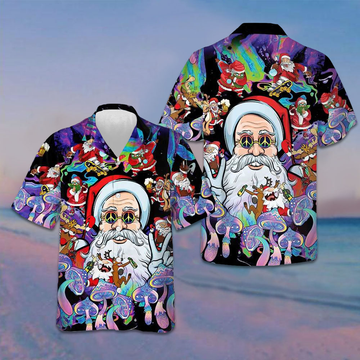 Christmas Hippie Santa Claus Hawaiian Shirt Santa Claus Shirt Best Gifts For Christmas