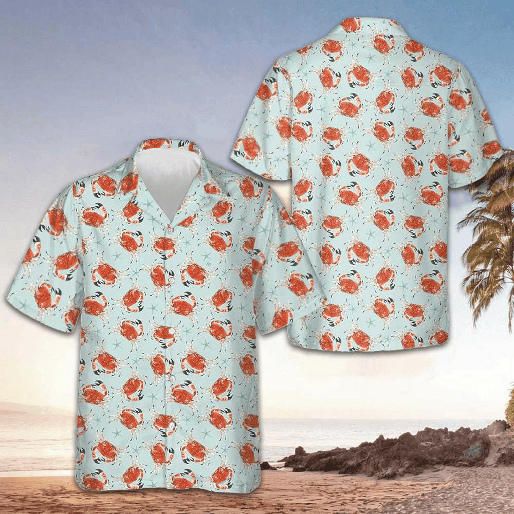 Crab Underwater Hawaiian Shirt Cool Summer Shirts Gifts For Crab Lovers