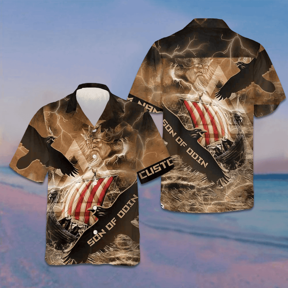 Custom Son Of Odin Hawaiian Shirt Mens Short Sleeve Summer Shirts Gifts For Nephew