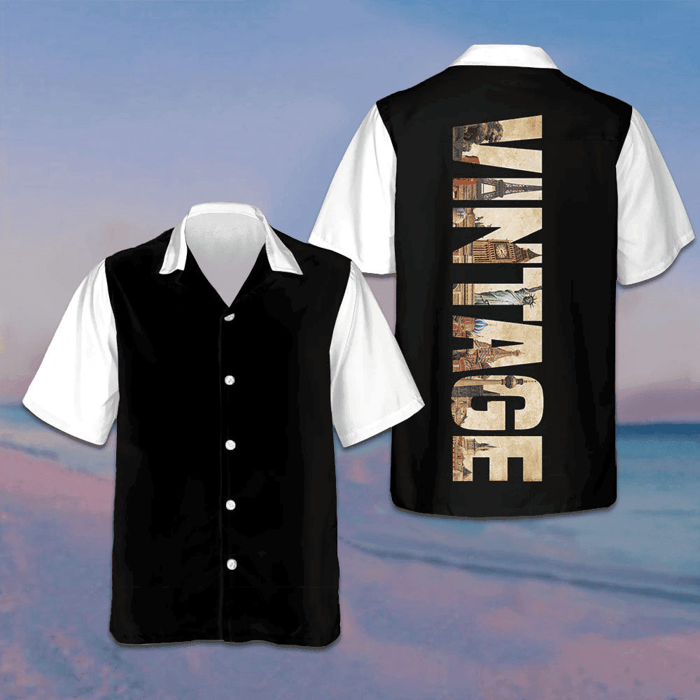 Around The World Vintage Hawaiian Shirt Mens Summer Short Sleeve Shirts Gifts For Son