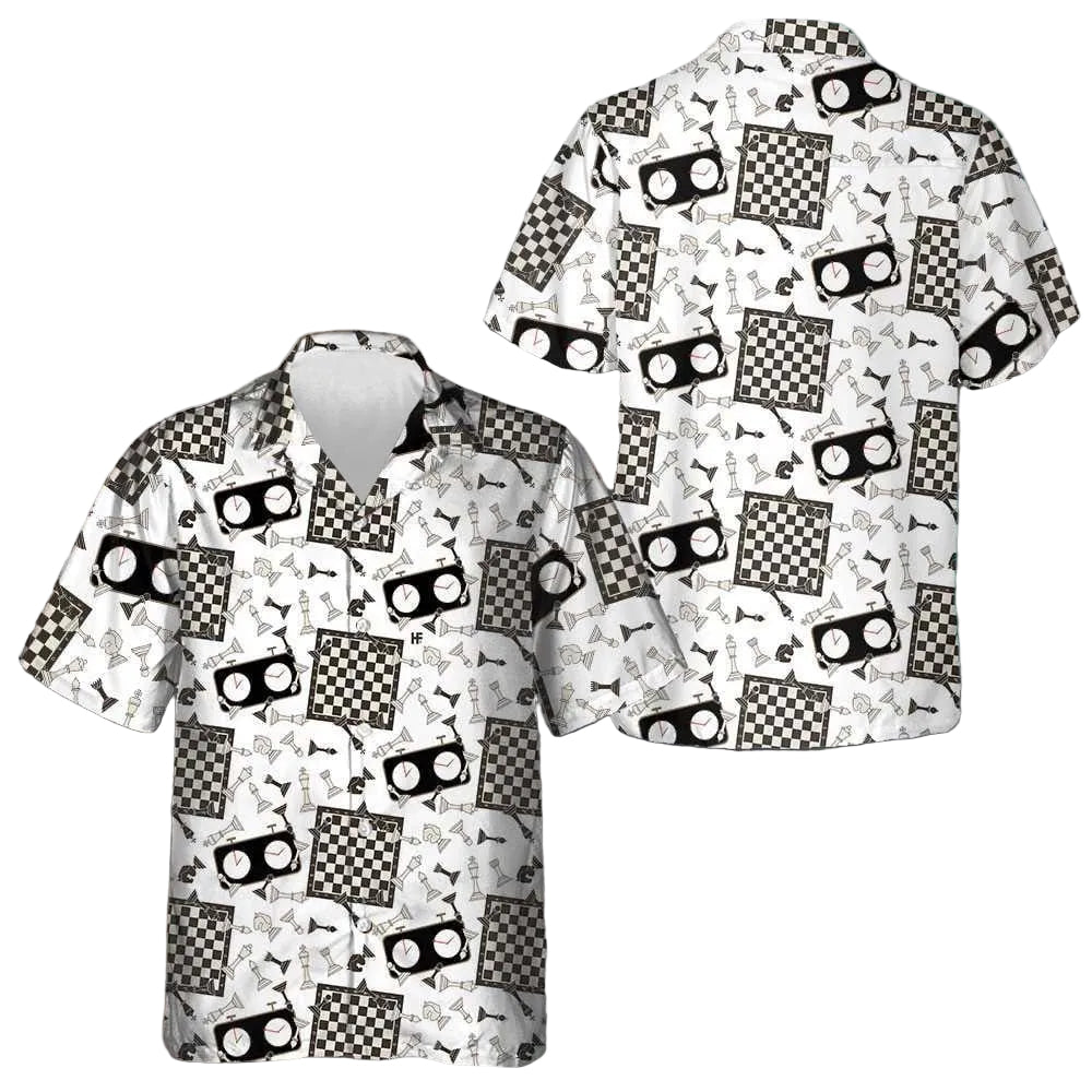 Chess Player Hawaiian Shirt Vacation Button Up Gifts For Best Friend
