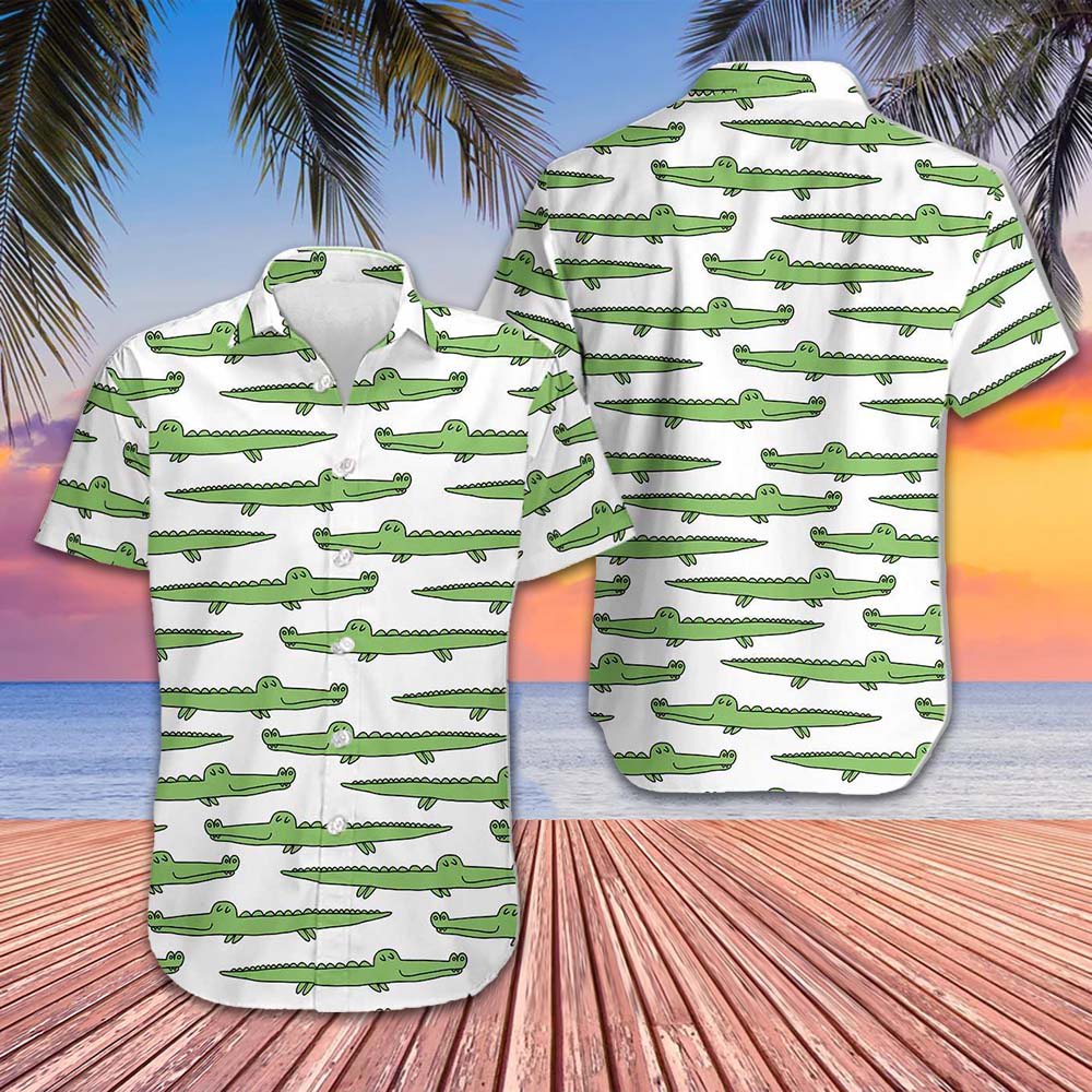 Crocodile Hawaiian Shirt Button Up Summer Shirts For Men Gifts For Cousin