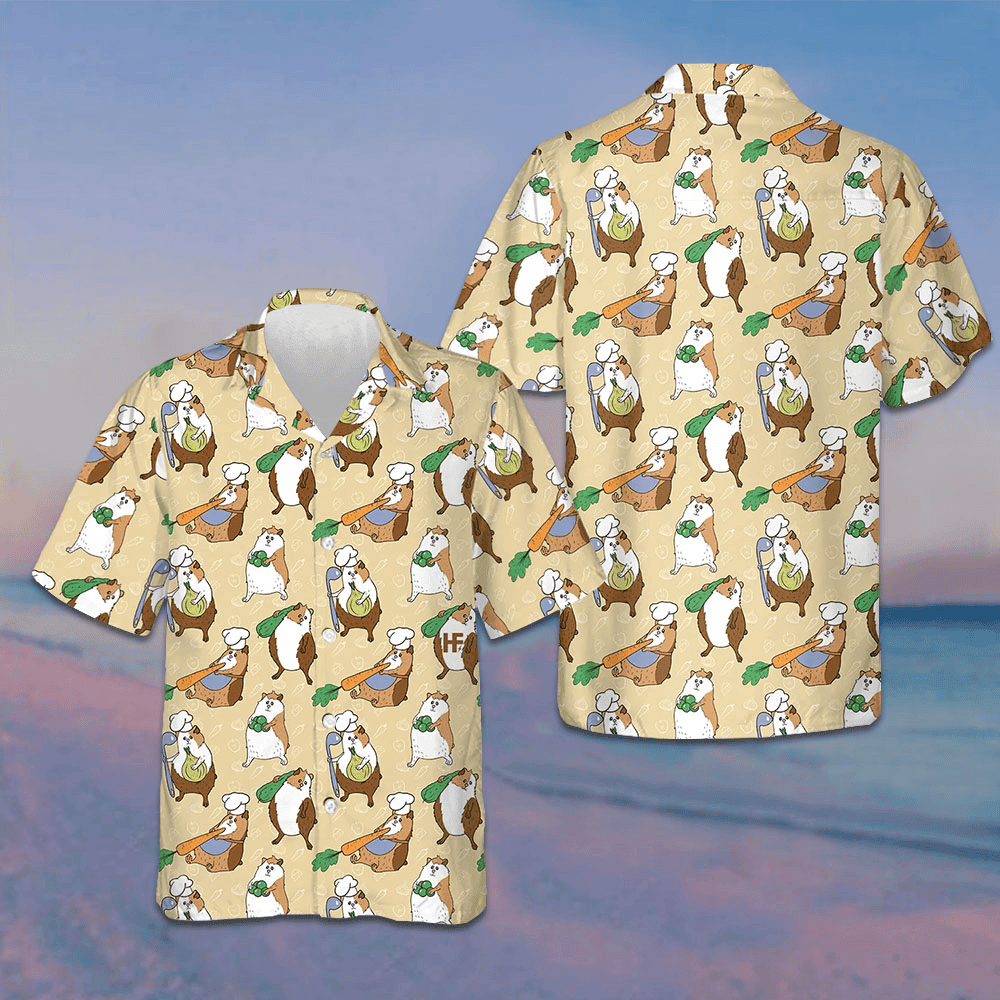 Guinea Pig Chef Hawaiian Shirt Cute Summer Shirt Best Gifts For Cousin