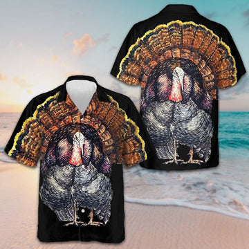 Standing Black Turkey Hawaiian Shirt Happy Thanksgiving Shirt Gifts For Friends