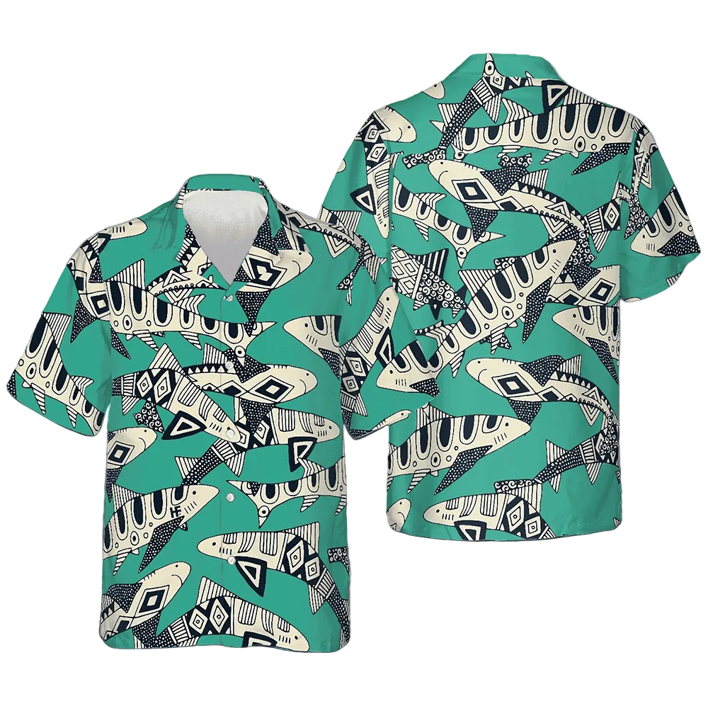 Shark Of The Ocean Hawaiian Shirt Shark Lover Men's Summer Shirts Sale