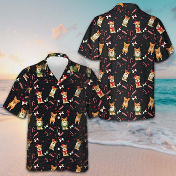 Christmas Corgis Dog Hawaiian Shirt Funny Dog Christmas Shirt Gifts For Corgi Owners