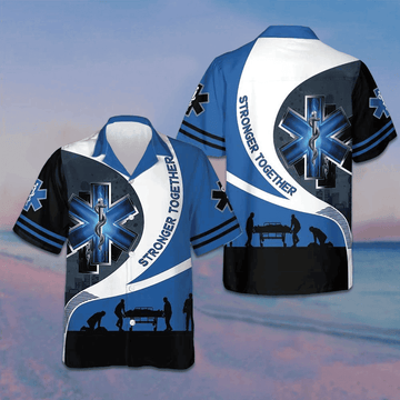 Strong Together Paramedic Hawaiian Shirt Men's Button Up Shirt Gifts For Paramedic