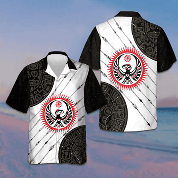 Native American Eagle And Sun Hawaiian Shirt Mens Button Up Shirts Summer Gift Ideas