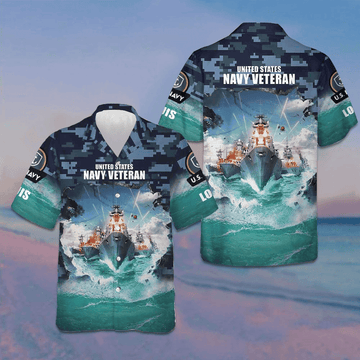 Custom US Navy Veteran Hawaiian Shirt Proud USN Veteran Day Shirt Gift Ideas