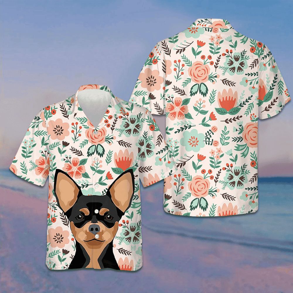 Happiness Is Chihuahua Kisses Hawaiian Shirt Best Mens Summer Shirts Dog Owners Gifts