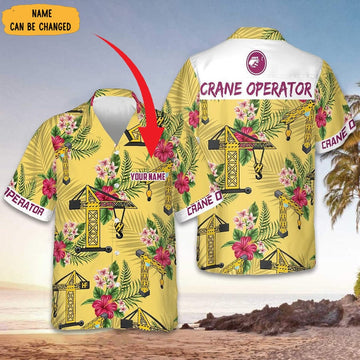 Custom Crane Operator Hawaiian Shirt