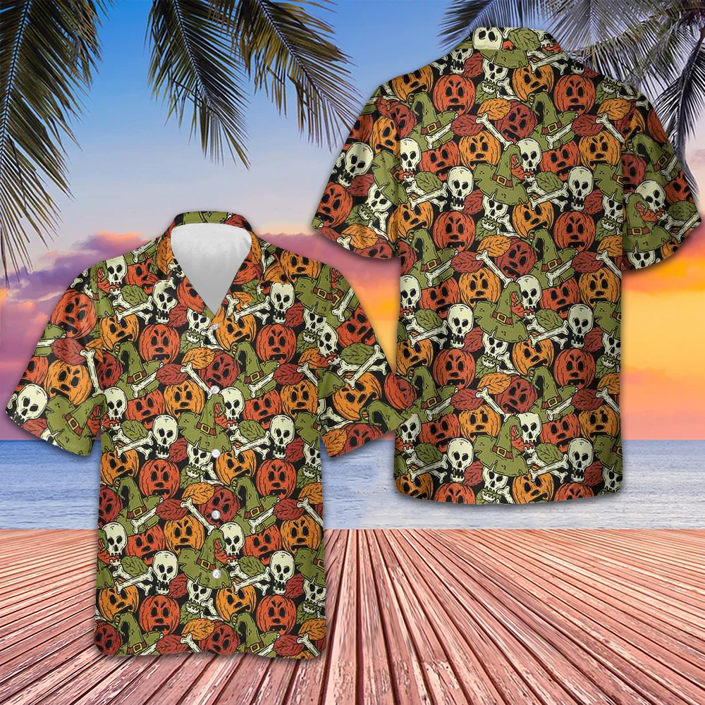 Halloween Is Coming Hawaiian Shirt Funny Pumpkin Skull Shirt Gifts For Halloween