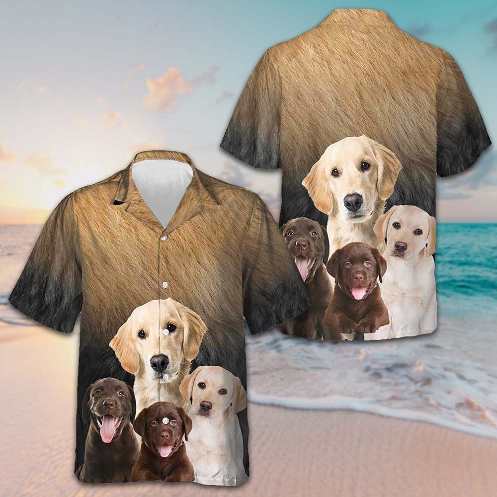 Great Labrador Retriever Dog Hawaiian Shirt Mens Button Up Shirts Summer Dog Owners Gifts