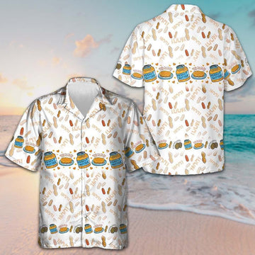 Yammy Peanut Butter Hawaiian Shirt Summer Button Up Gift For Peanut Butter Lovers