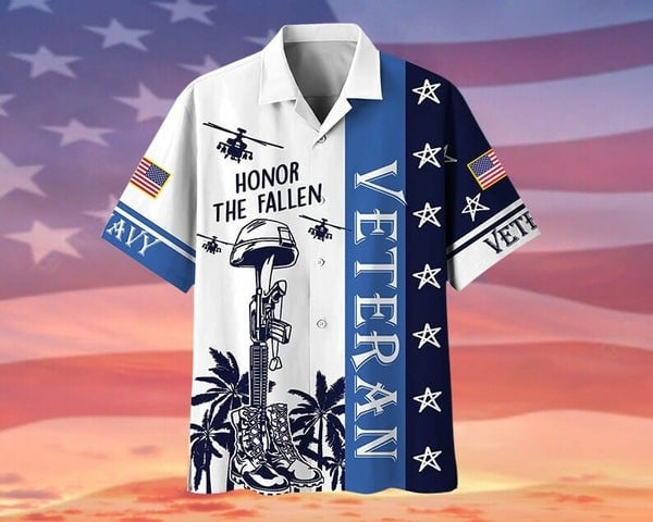 US Veteran Hawaiian Shirt Honor The Fallen Unique U.S Veteran Merch Gifts